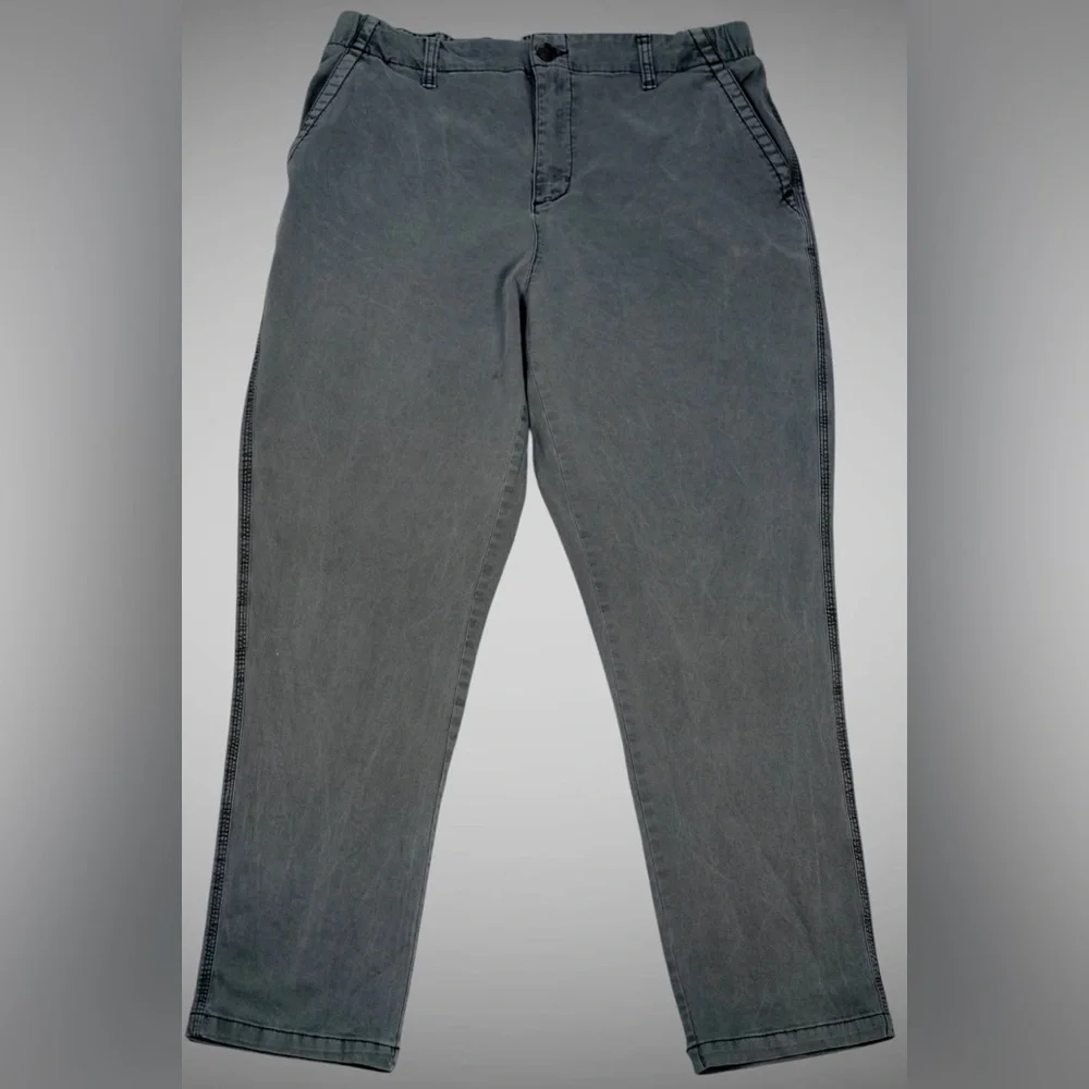 Old Navy Gray Easy Chino Pants Cotton Blend Stretch – Women’s Size Large
